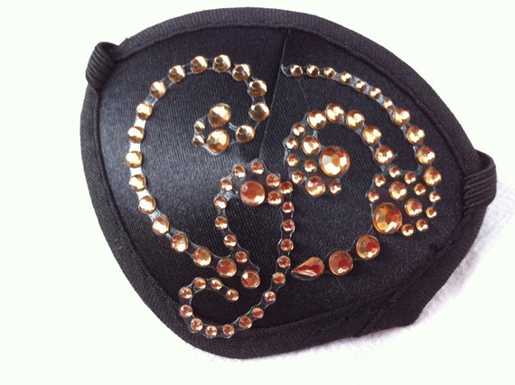 Brown Rhinestone Decorated Eye Patch by lisapahl on Etsy