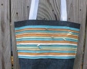 Tote with Decorative Zippers--Pastel Version