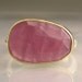 Natural Rose Cut Pink Sapphire Gemstone Ring - 18k Gold and Sterling Silver, Cocktail Ring