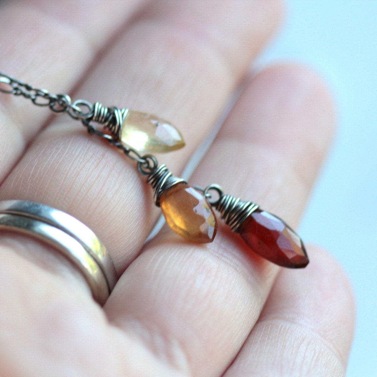 hessonite pendant