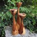 Wood Candlesticks - Wooden Tea Light Candle Holders - Eco-Friendly and Beautiful Peach Wood Candle Holder Trio - Great gift idea