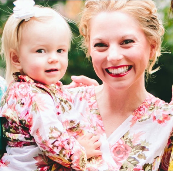 Mommy Baby Matching Robes Kimono Crossover Robes Perfect