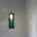 JEWEL - Hanging Pendant Lighting Fixture - UpCycled Vintage E O Brody Co Green Glass Flower Vase Lamp Original BootsNGus OOAK Design