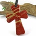 Cross Nursing Necklace - Red Flame Jasper Nursing Mother Necklace