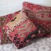Set of 3 Vintage Turkish Kilim Pillows