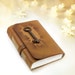 Old Secret - Handmade Brown Leather Journal with Vintage Key - Free Shipping Worldwide