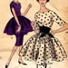 1950s Advance 9113 Bouffant Tunic Dress Sewing Pattern Vintage Slim Skirt Dress Full Overskirt