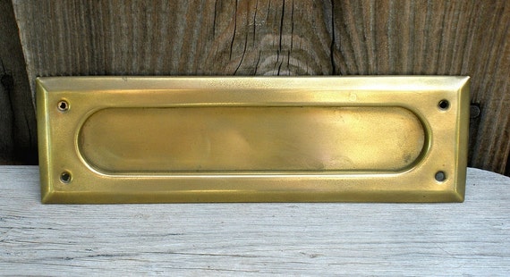 Brass mail slot cover