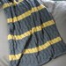 Large Grey and Yellow Knitted Afghan Sale Was 75