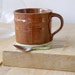 RESERVED FOR Jenny Set of two handmade tea mugs - stoneware pottery mugs glazed in red jasper