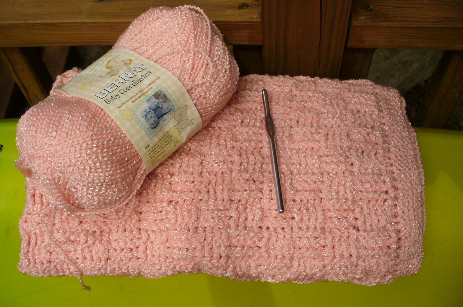 Cozy and Soft Crocheted Basket Weave Baby Blanket