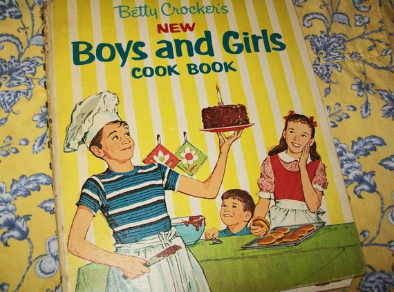 1960s Betty Crocker cookbook Boys and Girls Cook by BlueSkyLane