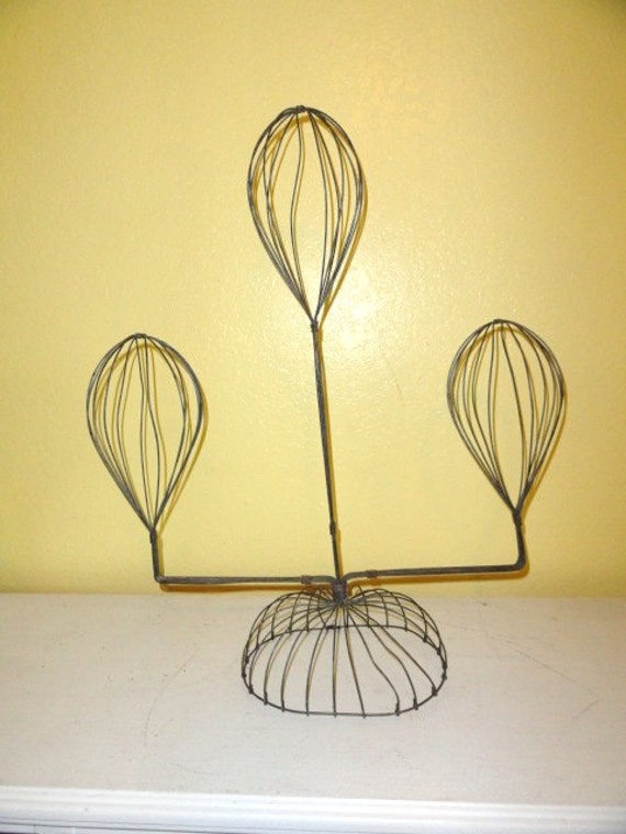 Vintage Hat Stand Wire Millinery Store Fixture Display Prop