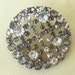 Vintage Paste Rhinestone Brooch PIn Assemblage Costume Design Dressmaker Bridal