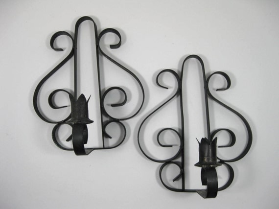 Wrought Iron Candle Wall Sconces Gothic Romance