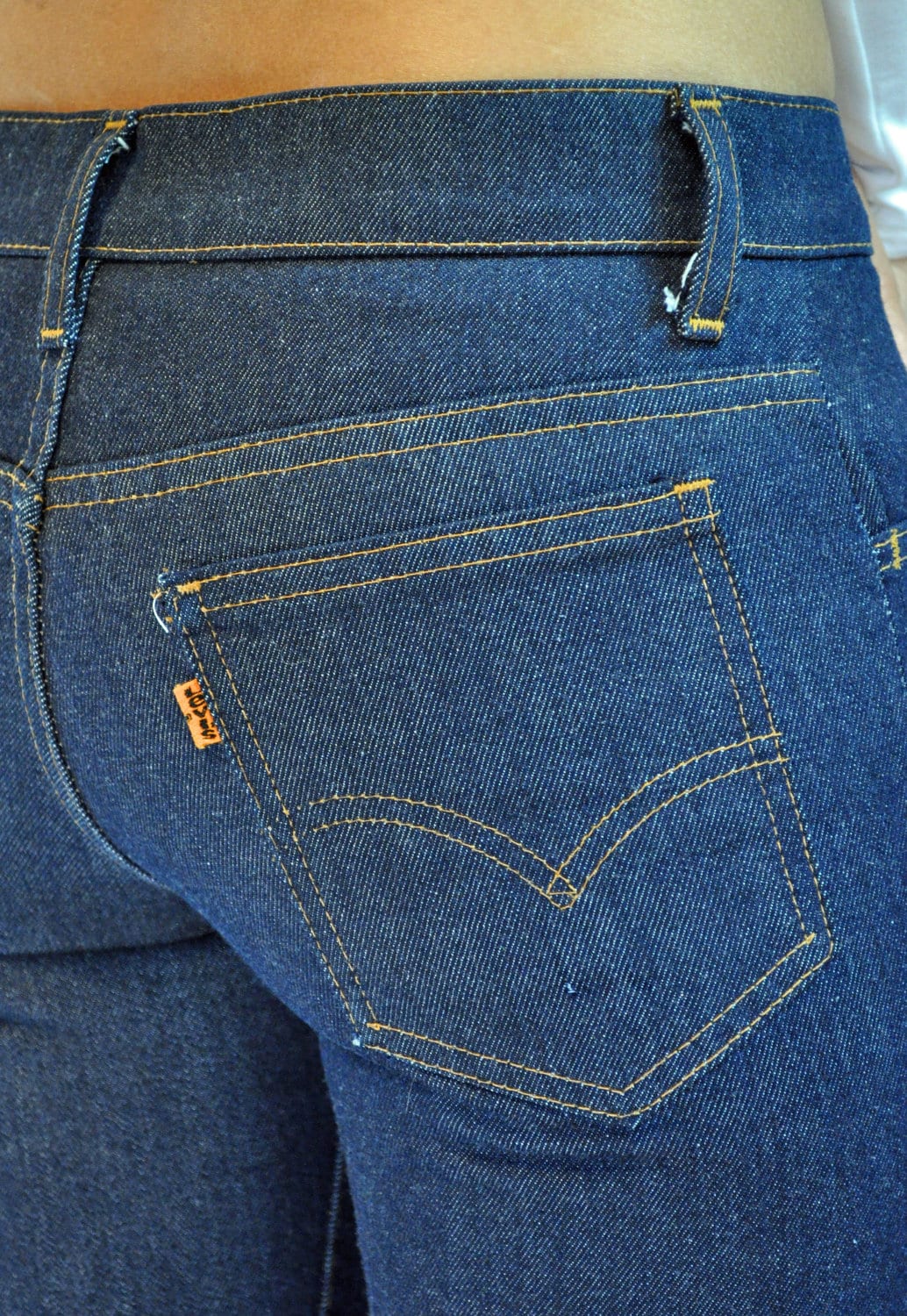 70s vintage LEVIS Bell Bottom Jeans Hip Hugger Jeans / 1970s