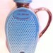 Vintage Jim Beam Hoosier bottle club alcohol decanter. Blueand silver pitcher.