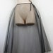 1950's black petticoat. sheer tulle crinoline. small.