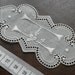 1 rare embroidery Monogram Initial H - vintage supply 100mm