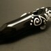Black Steamie with Glow in the Dark Art Glass Pipe