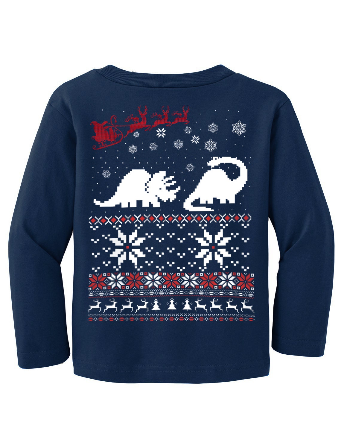 Ugly Christmas sweater Dinosaur t shirt and Santa Claus