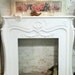 Painted Cottage Chic Shabby White Vintage French Mantel VF297