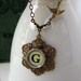 Typewriter Key Jewelry - Letter G Necklace - Brass