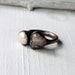 Pearl Ring Spinel Ring Gemstone Ring Rough Stone Ring Gem Cocktail Ring Birthstone Ring Heather Grey Organic Oxidized Handmade