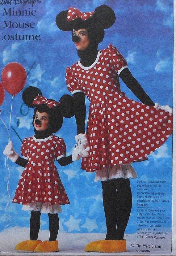 Minnie Mouse Costume Sewing Pattern Adult Size Large