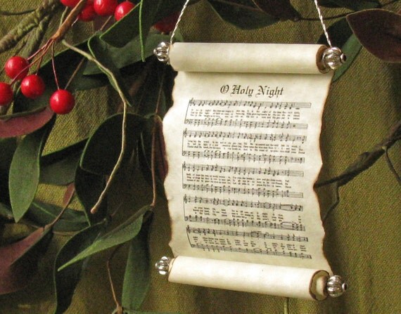 Christmas Carol Scroll Ornament