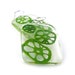 Lotus Stem Statement Earrings. Contemporary Resin Botanical Earrings. Green Lotus Stems