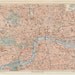 1894 london map original antique city view print of england olympic city