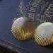 PIF Vintage brass clamshell earrings