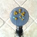 Wine Bottle Stopper Gray & Mustard Yellow - High Relief - Large