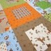 Modern Baby Quilt, Boy - Fox Trails Quilt - Brown, Orange, Green and Blue