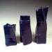 Twisty Turny Diamond Bud Vase Set in Cobalt Blue