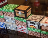5 Minecraft Trinket/Keepsake/Gift/Party Favor Boxes Redstone Cake Chest Furnace