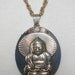 Buddah Necklace with Insert for a Photo Summer SALE Vintage 1980's 1990 Unisex Style
