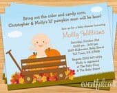 Fall Halloween Pumpkin Baby Shower Invitation - Boy or Girl - Printable Il_170x135