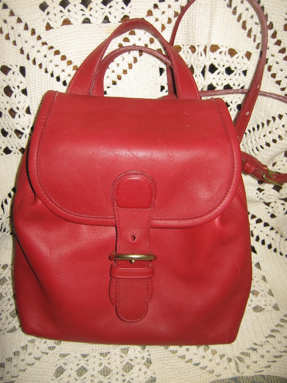 Vintage Coach Red Leather No 4152 BackPack Chic by Ms2SweetVintage