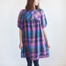 Vintage purple plaid baby doll dress.