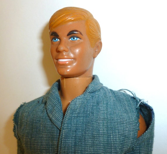 Vintage 1969 Mattel Blonde Ken Barbie Doll Mid Century 