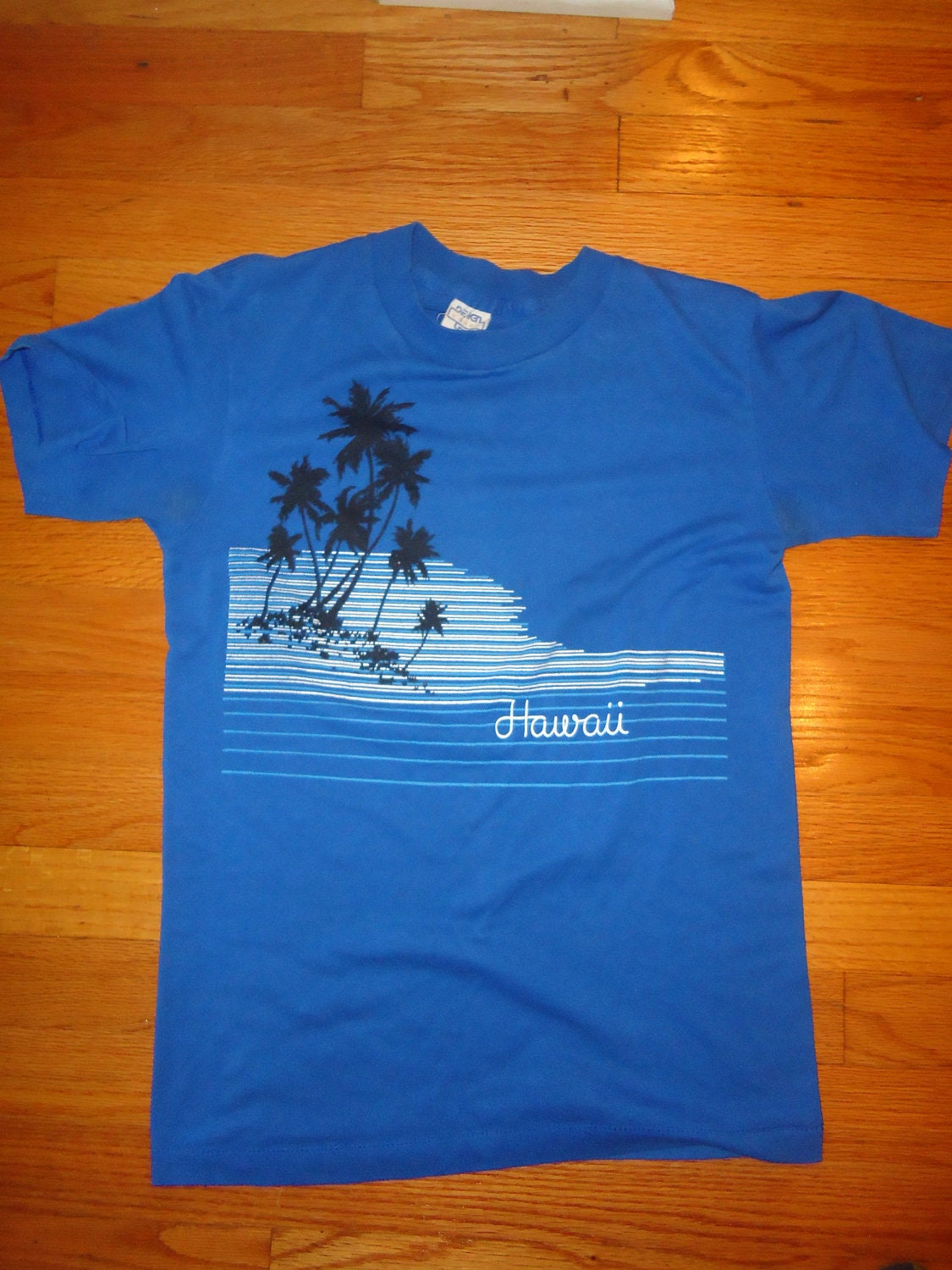vintage tee HAWAII blue surf shirt t shirt by VintageTrafficUSA