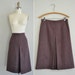 vintage 1980s tweed skirt / 80s burgundy red tweed skirt / Suzie Lee
