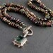 Green Tourmaline necklace-handmade green peacock pearl necklace, Green with Envy OOAK