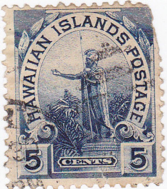 Items similar to Hawaiian Islands Postage 5 Cent Stamp US Hawaii Scott 76 on Etsy