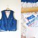 SALE // vintage 1970s Vest // Denim Jean // Wrangler // Faux Shearling // L/XL