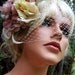 Vintage flower fascinator and french net veil, vintage style fascinator, mauve ivory fascinator -ship ready OOAK