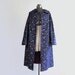 1960s coat - 60s polka dot navy blue raincoat - size Large Black Friday Cyber Monday