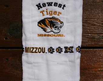 Newest Tiger Mizzou Baby Burp Cloth